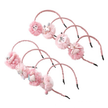 Fashion princess series hair band with cloth flower doll flower hairband for kids party accessories